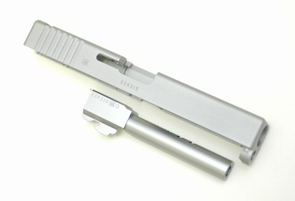 DETONATOR 東京マルイ Glock18C対応・Glock18C カスタムスライド-Matt Silver